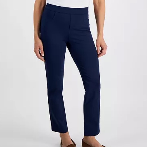 Style & co straight leg mid rise tummy control comfort waist pants NWT size 8P - Picture 1 of 6